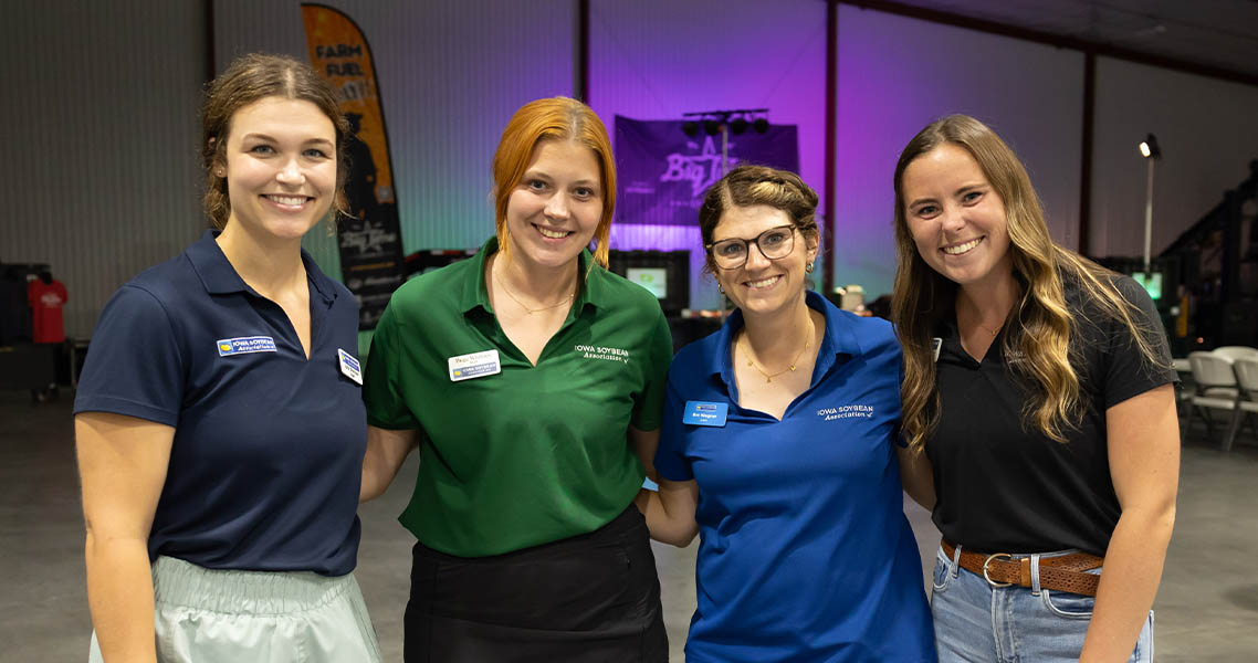 Four girls that work for Iowa Soybean